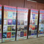 Standee trưng hình bìa sách tại IMLF 4 – Indonesia 2026