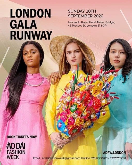 Poster Áo Dài Fashion Week London 2026